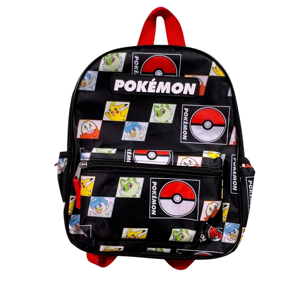 Pokemon Bioworld Mini Backpack Pikachu Sprigatito Quaxly Fuecoco Black NWT